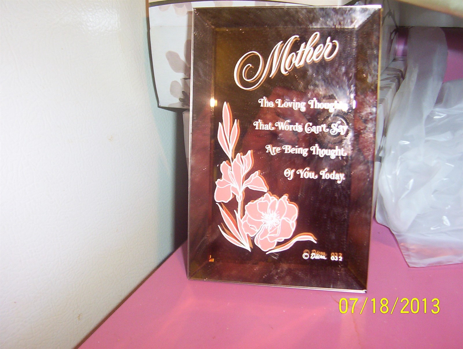 “MOTHER” MIRROR PLAQUE/GLASS 4 X 6
