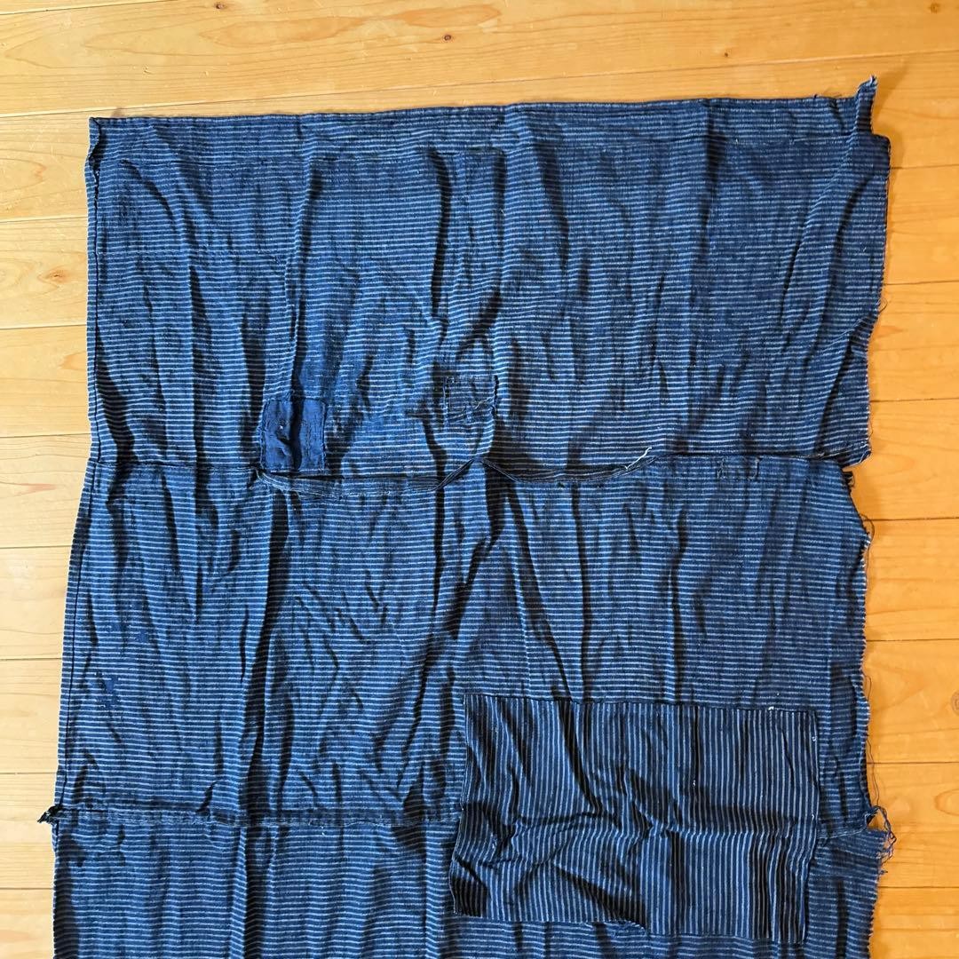 Vintage Japanese Boro Sashiko Patchwork Indigo Cotton Textile 53×31 in
