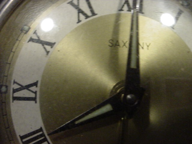Vintage Saxony West Germany alarm clock-in a small size.