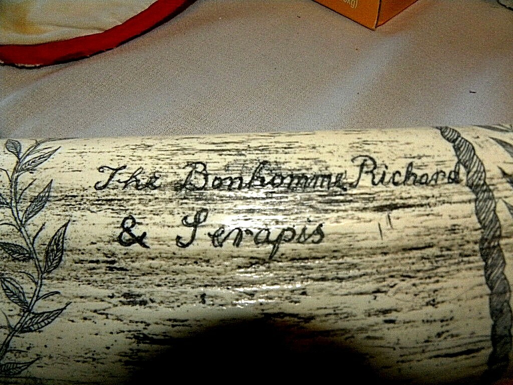 Scrimshaw walrus tusk REPRODUCTION American Captain JOHN PAUL JONES 22 inches