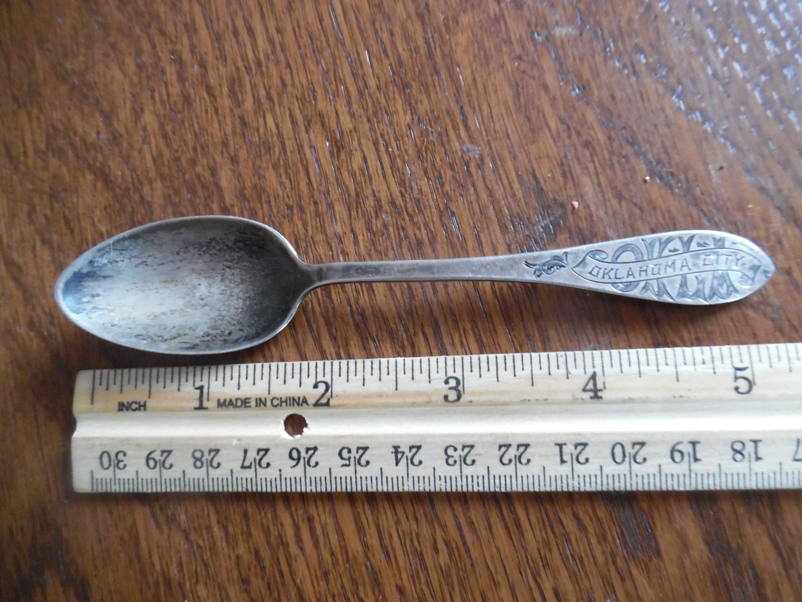 Sterling Silver OKLAHOMA CITY OKLA Souvenir Spoon Collector! Don’t see another