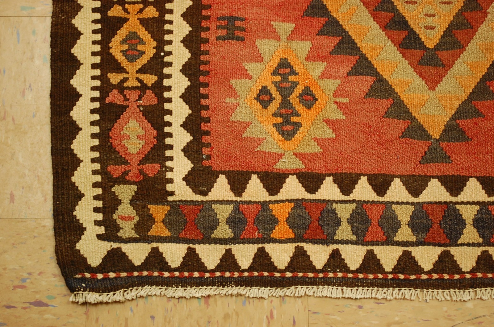 c1920s ANTIQUE VERY FINE WOVEN RARE SIZE CAUCASIAN KILIM FLAT WOVEN RUG 3.9×14.5