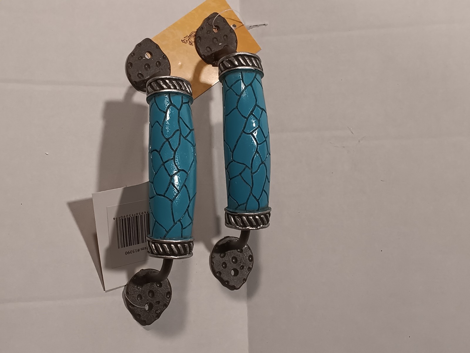 Turquoise Western Drawer Pulls/ Handles Set Of 2 Rustic Vintage Style