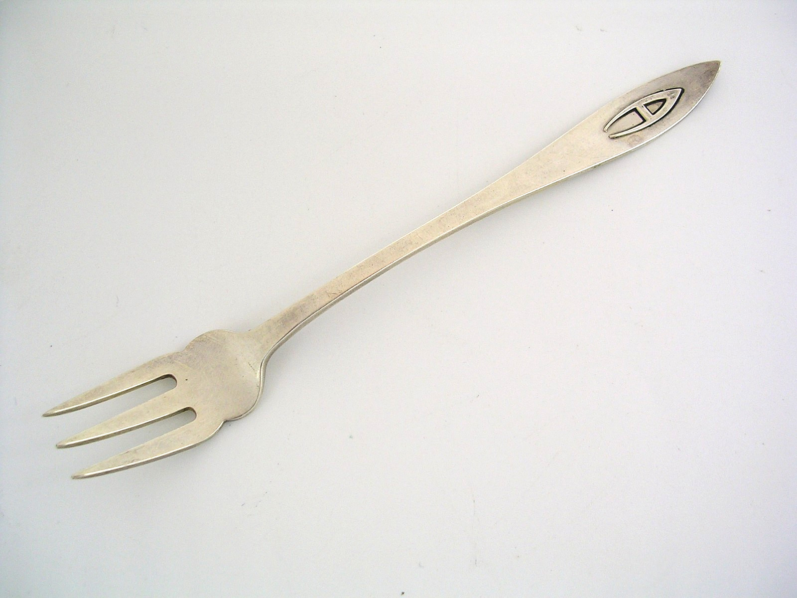 Antique Shreve Sterling Silver Cocktail Fork ~Buckingham Narrow ~ 5 3/8″~Mono A