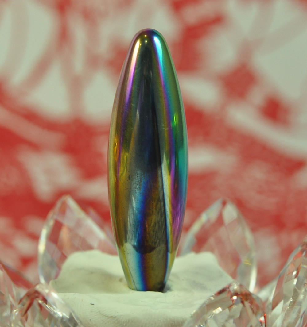 BIG Emerald LEKLAI Rainbow 7 color Natural Torpedo Lek lai Thai buddha AMULET
