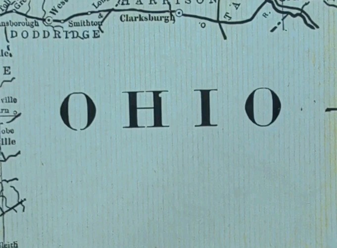 Vintage 1896 OHIO Map 14″x11 Old Antique Original CINCINNATI HAMILTON LEBANON OH