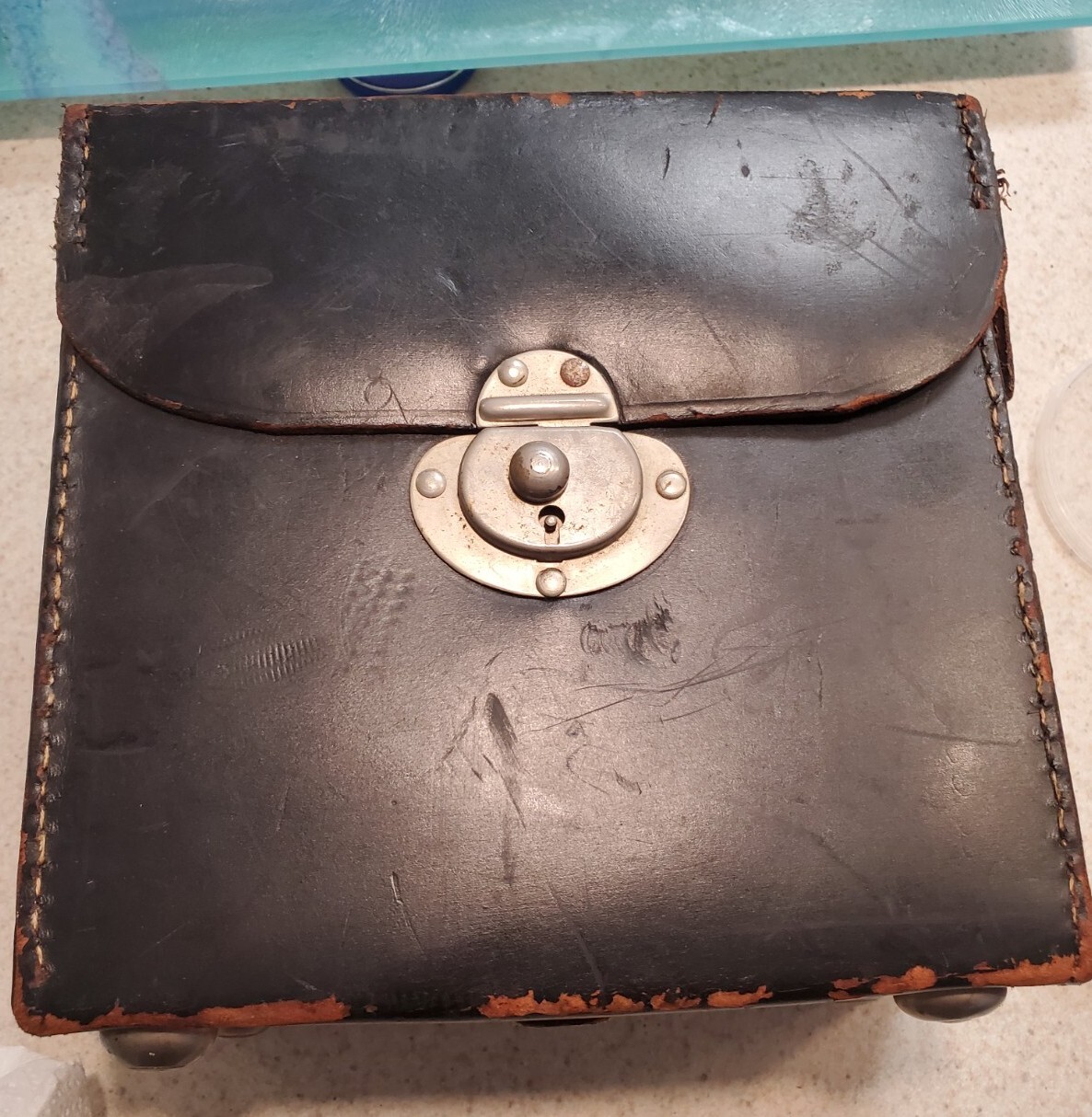 * Vintage Weston 155 AC Voltmeter Leather Carrier Case. CASE ONLY