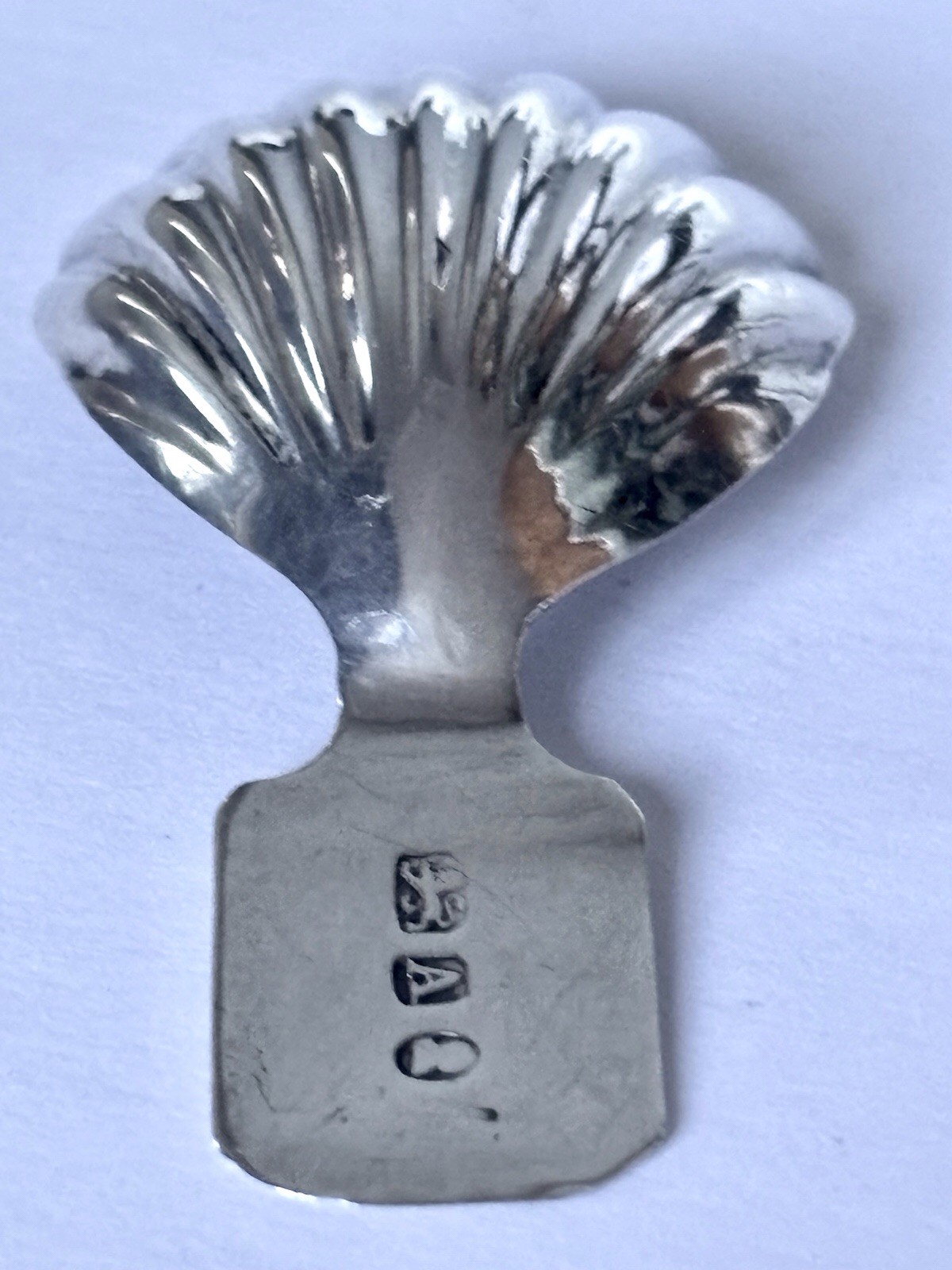 George III Silver Shell Shaped Caddy Spoon London 1796