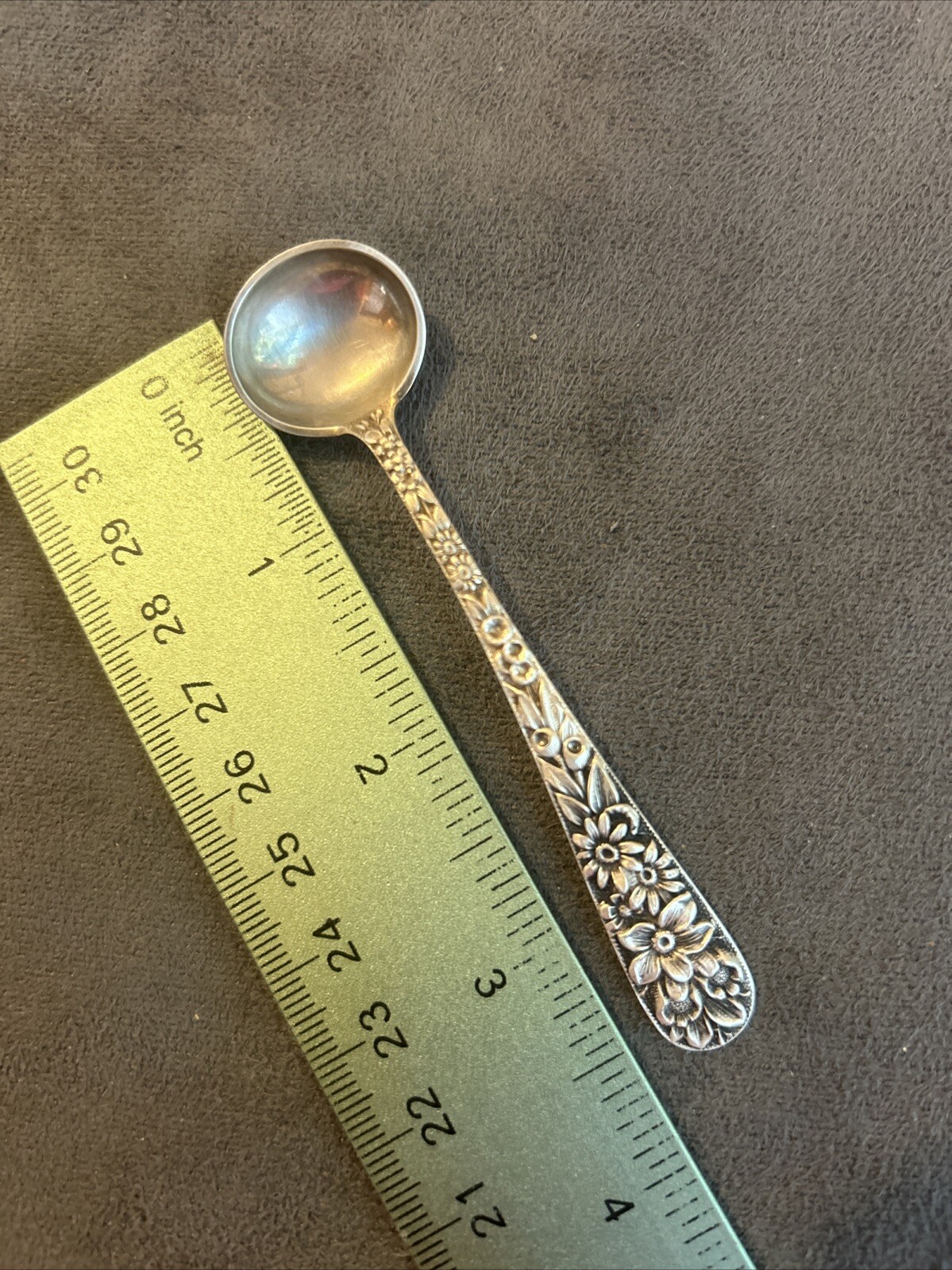 Sterling Silver Kirk Repousse Master Salt Spoon