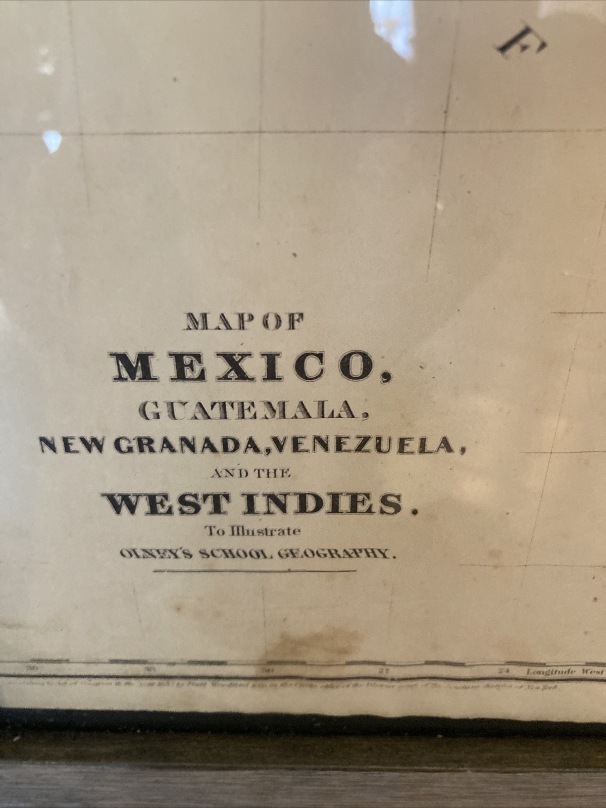 Olney’s school geography map of Mexico and the west Indies. 1853￼