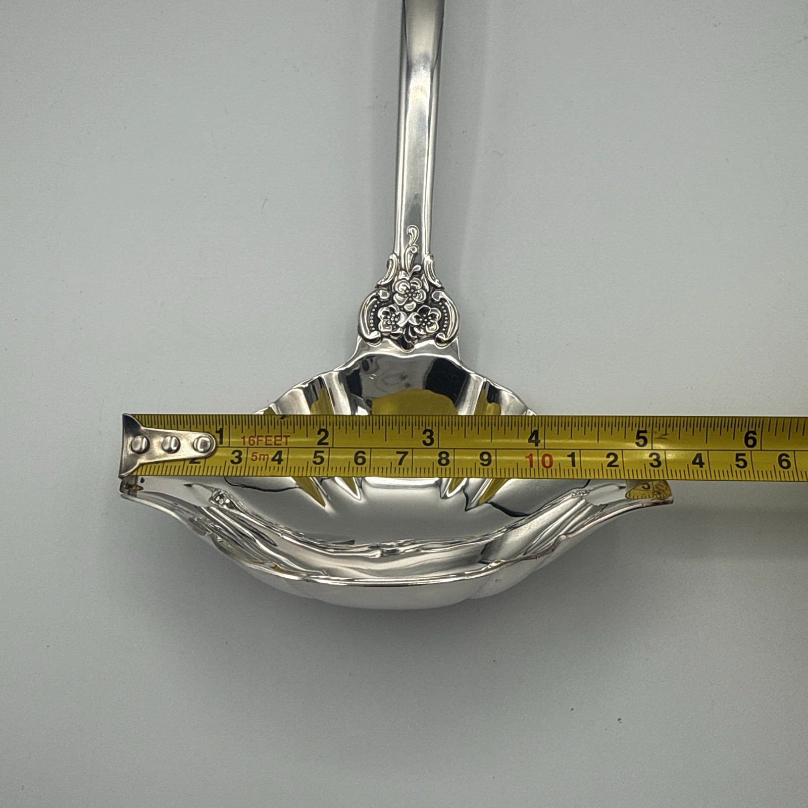 Wallace Baroque Silverplate Double Spout Punch Ladle No Monograms