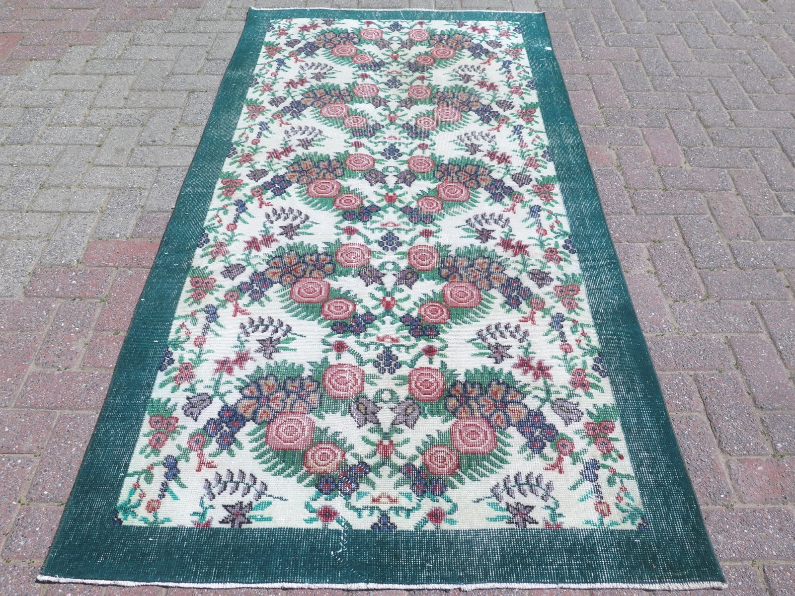 Area Rug, Handmade Rug, Turkish Carpet, Home Decor, Vintage Oushak Rugs 45″x84″