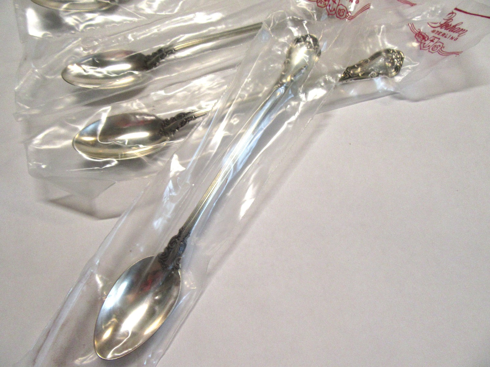Gorham Chantilly Sterling Iced Tea Spoon 7 5/8″ New in Sealed Bag – 6 Available