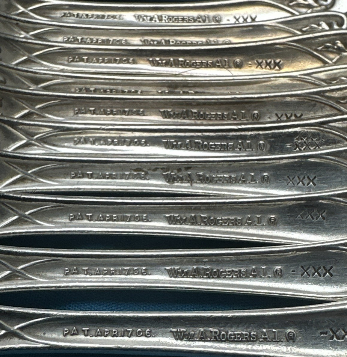 11 Pc 1906 GRENOBLE / GLORIA Silverplated DINNER FORKS Wm A Rogers