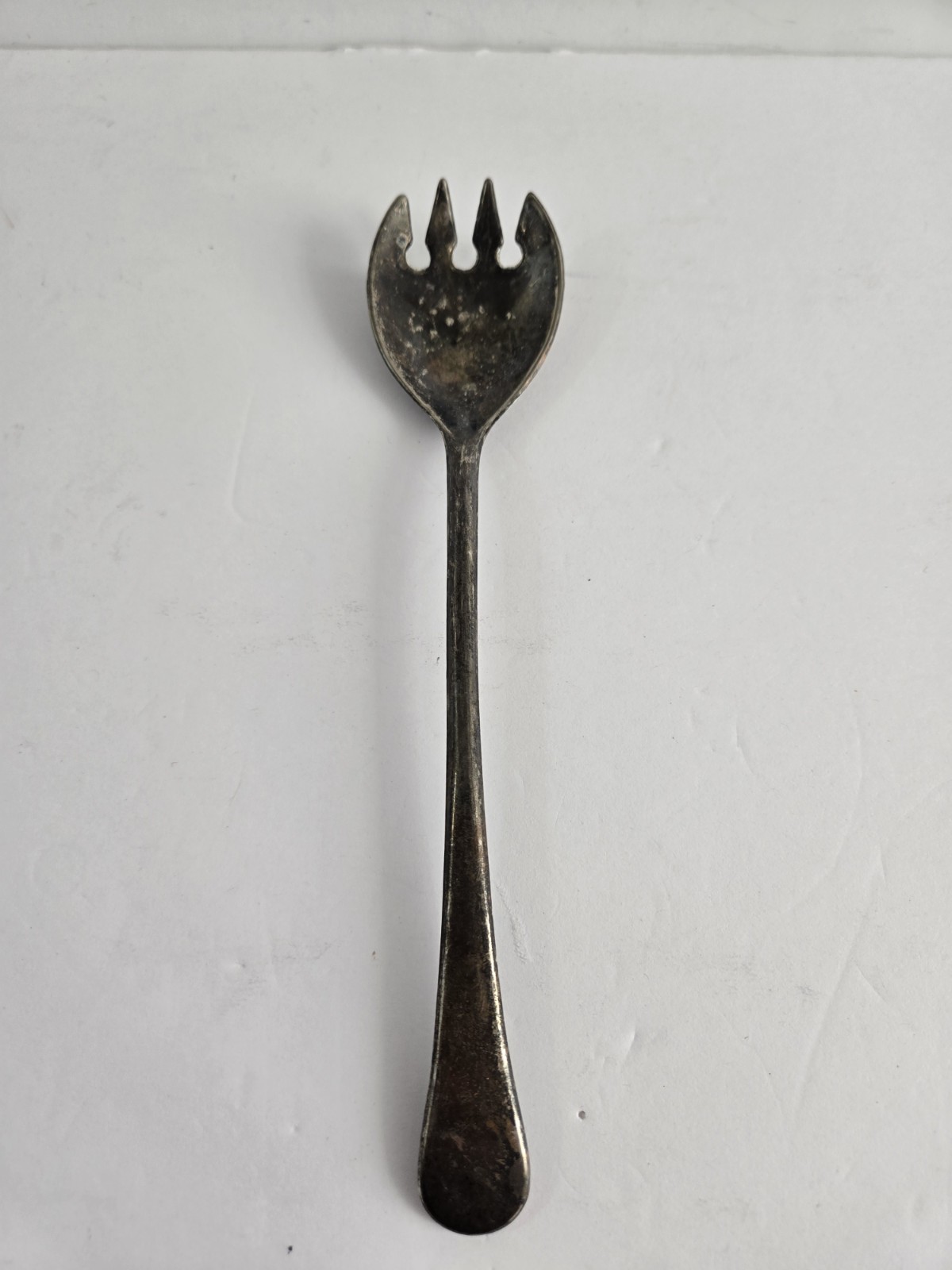 Vintage Salad Serving Spork Fork Silver Plated 9 1/4″ Long Made in ITALY Tarnish