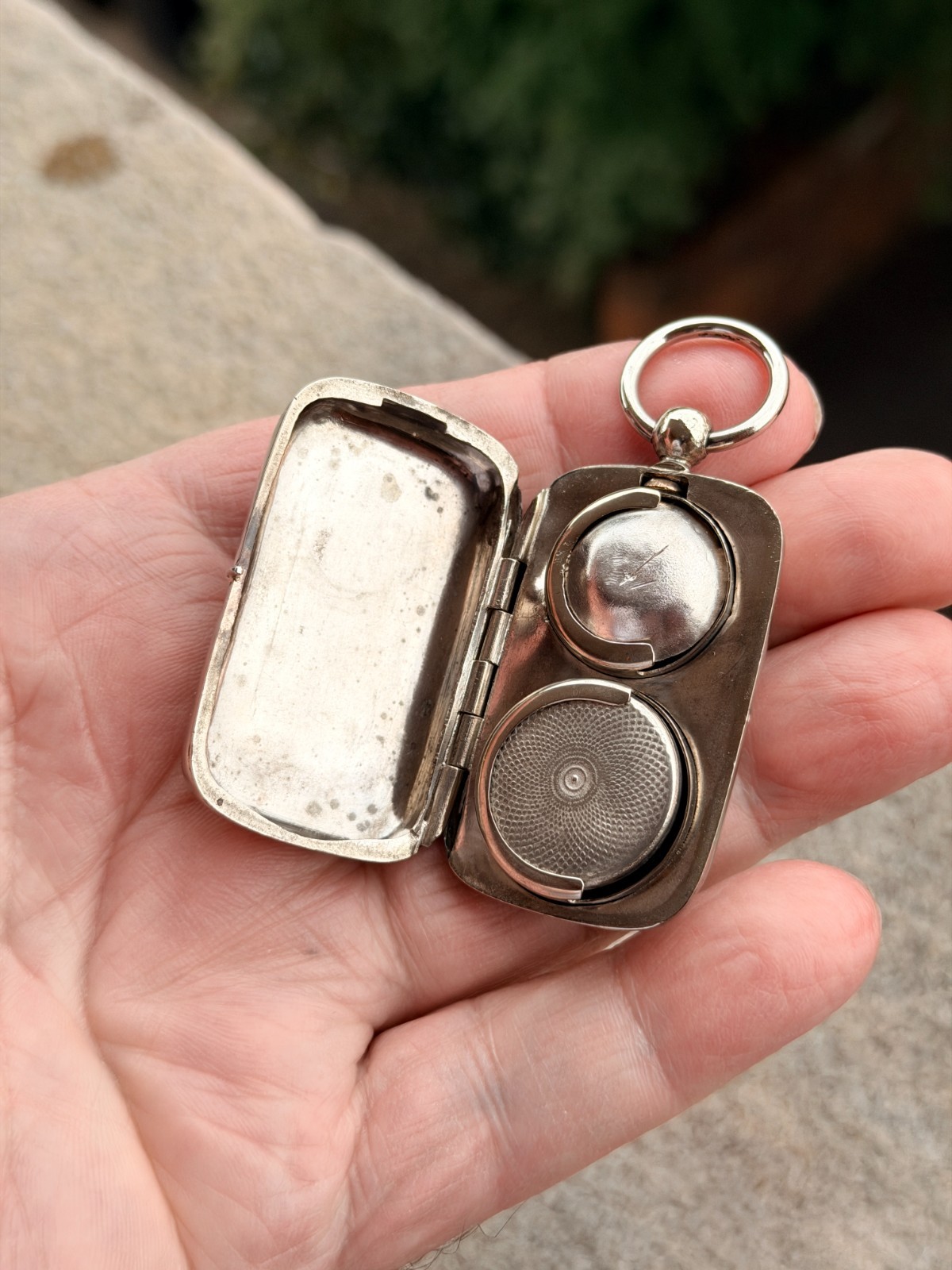 Vintage Silver Plated Double Sovereign Holder