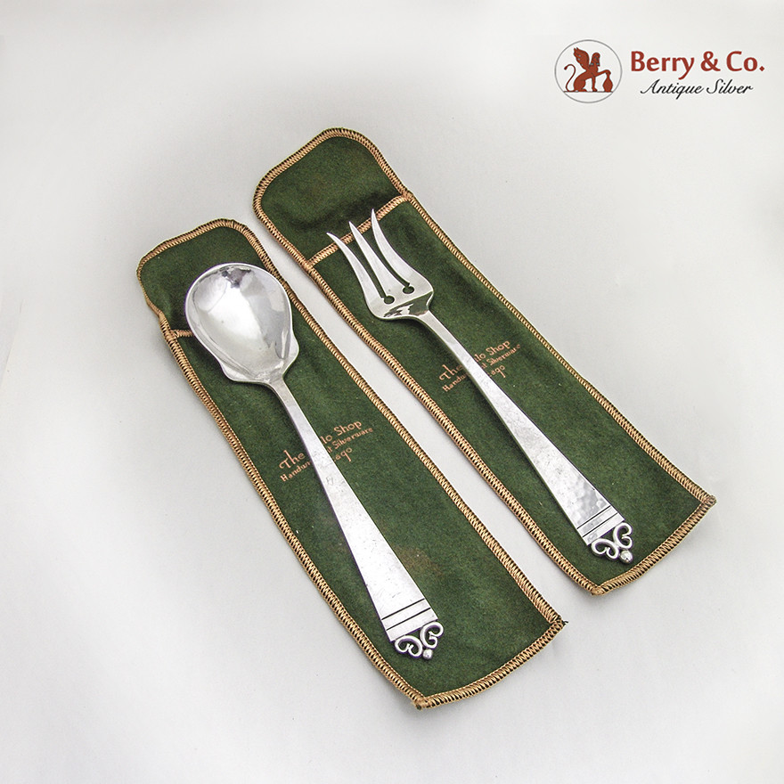 Salad Serving Set Kalo Arts and Crafts Sterling Silver 1915-1925