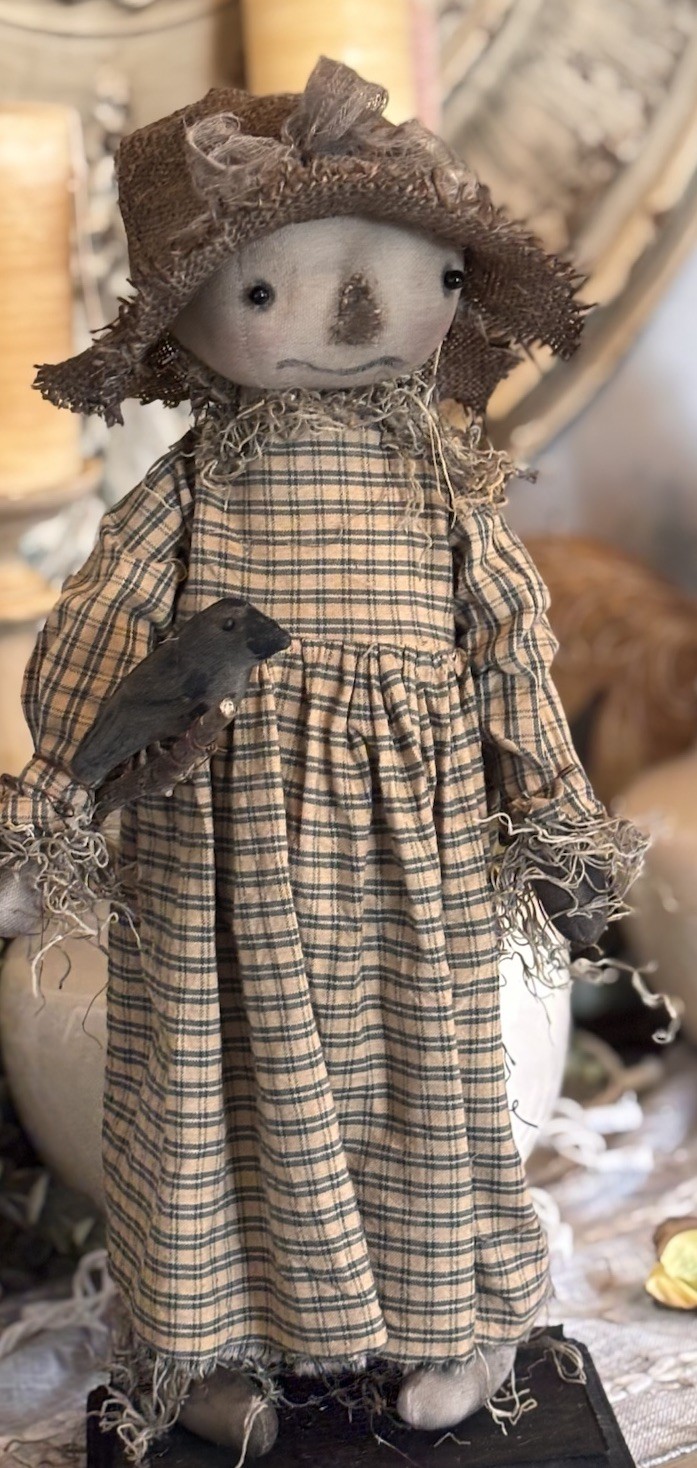 Primitive Handmade Scarecrow Doll Folk Art Handmade