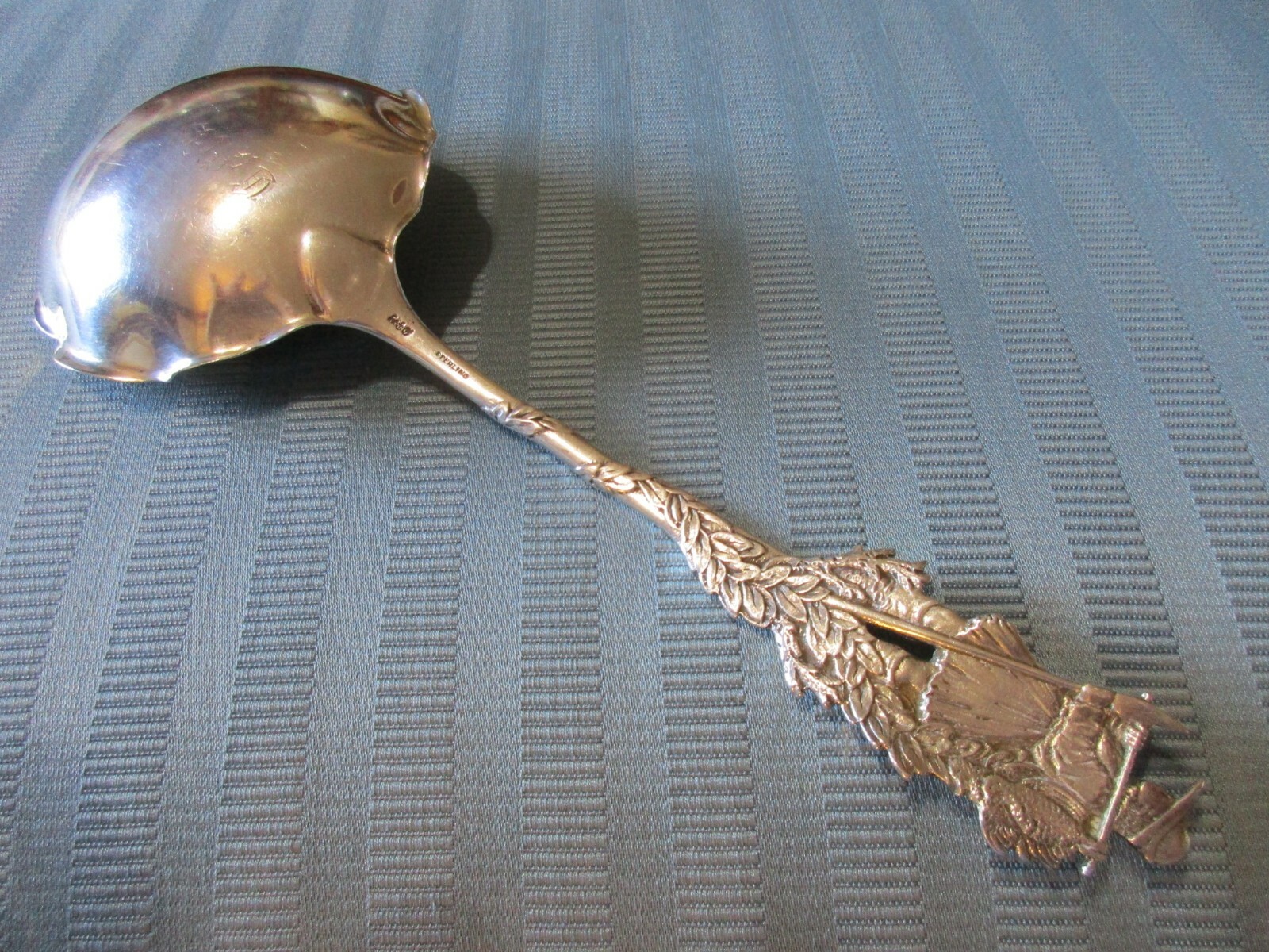 GORHAM NUREMBERG Serving SPOON Hunter STAG Bird STERLING SILVER .925 Hunting MAN