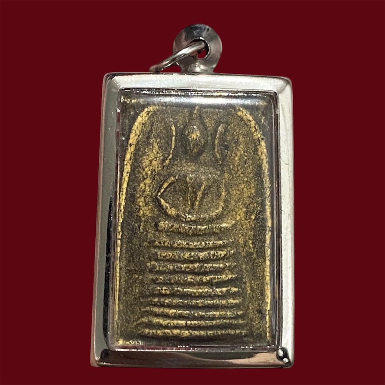 Thai Somdej Ketchaiyo 9 Tiered Buddha Pendant Holy Powder Fortune Wealth Charm