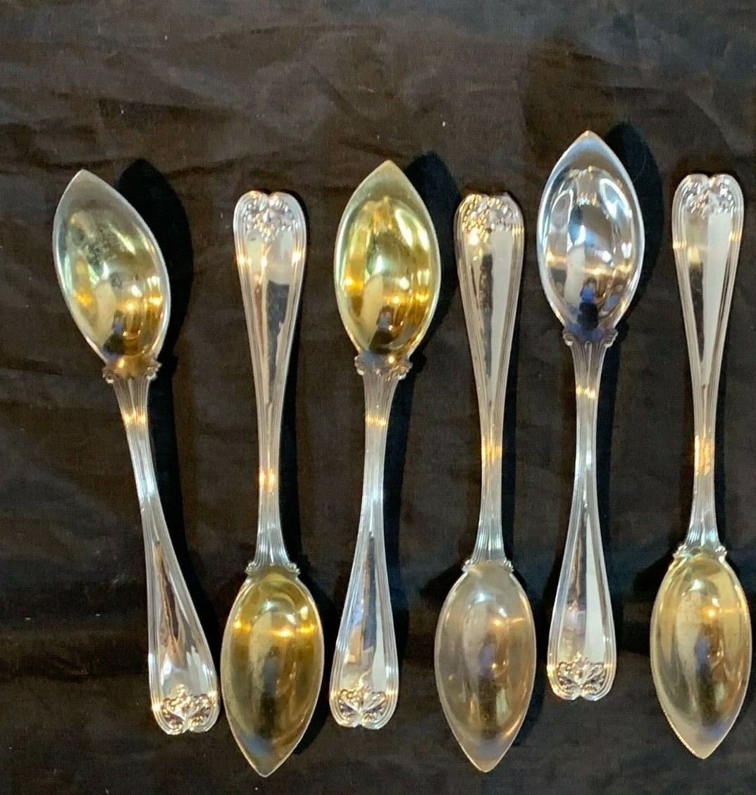 1 COLONIAL by Tiffany & Co. Sterling Silver GRAPEFRUIT SPOONS 6 AV. PRICE EACH