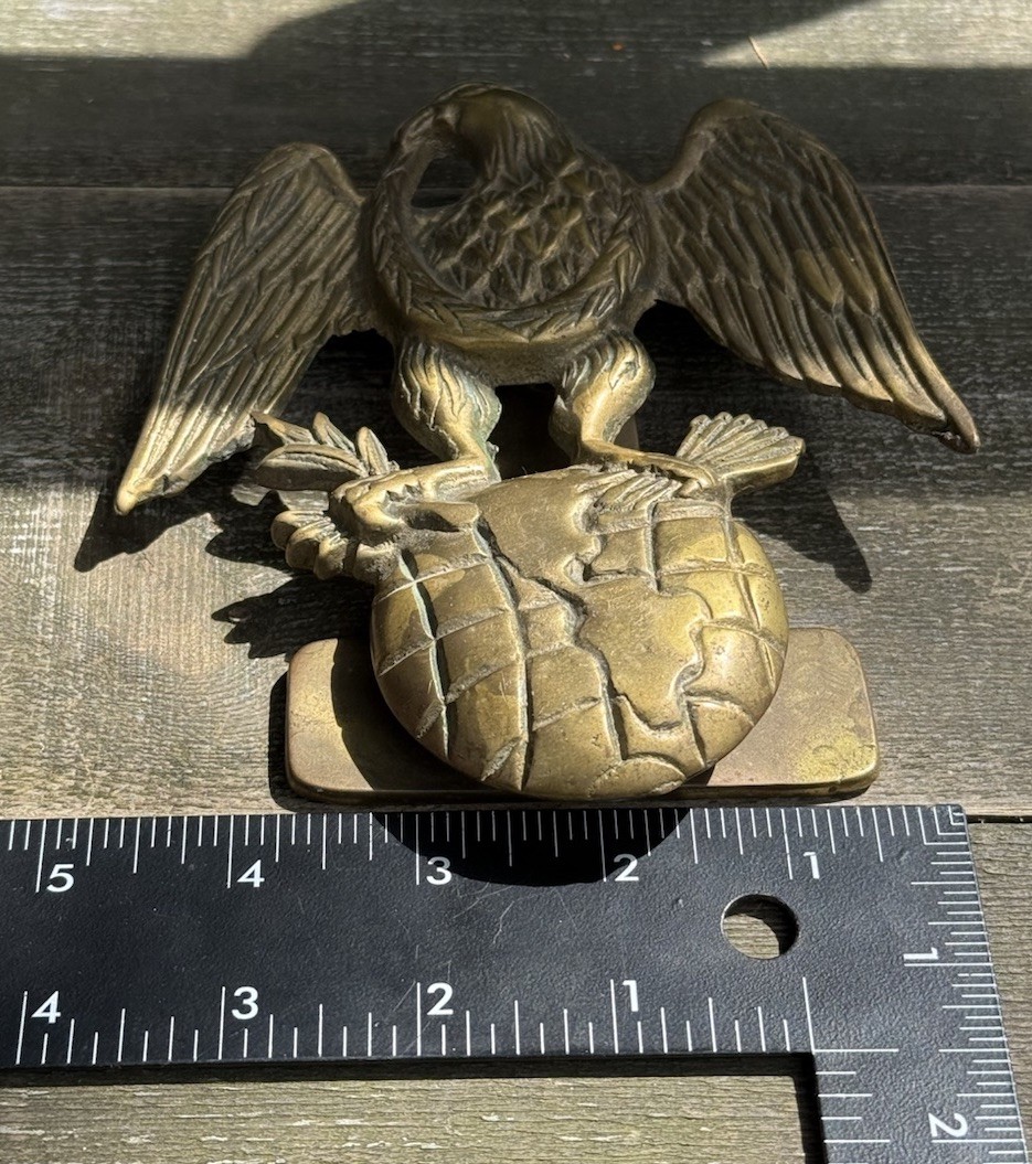 Vintage Penco Brass American Eagle Door Knocker Globe New Bedford MA Taiwan 1970