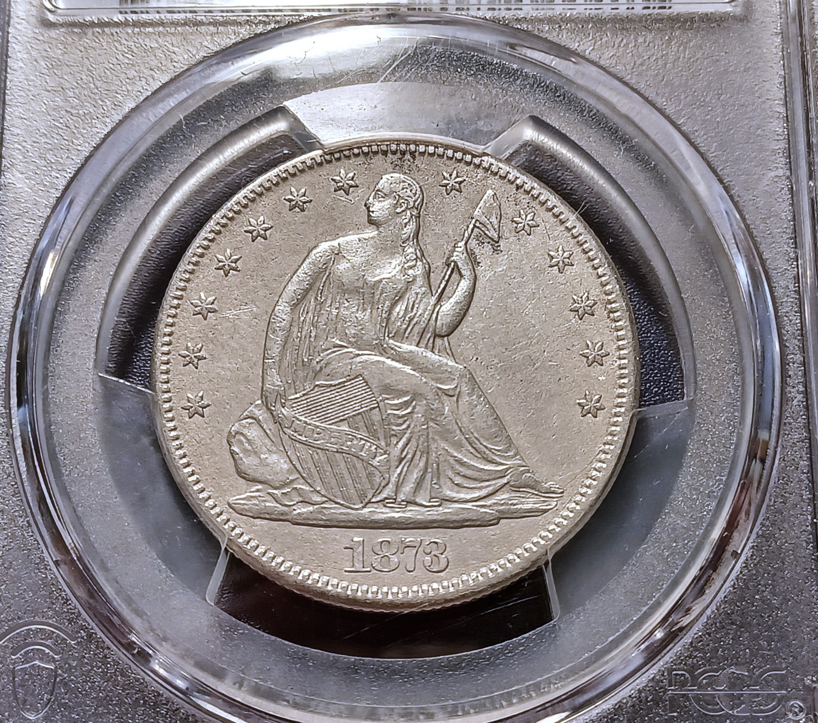 1873 CC Seated Liberty Half Dollar