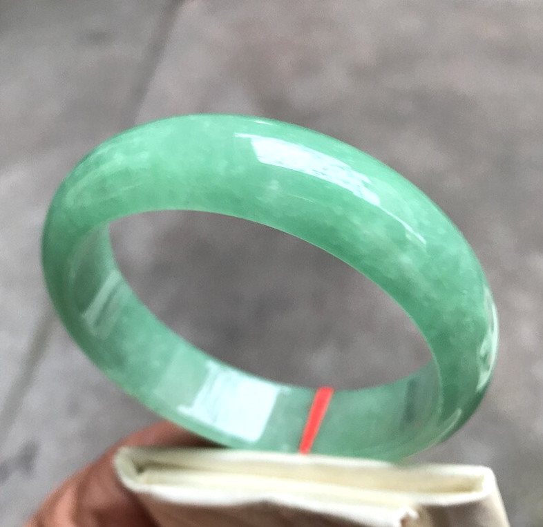 58.5mm Burma Natural Green Jadeite Bracelet Bangle Emerald Jadeite Jade Bracelet