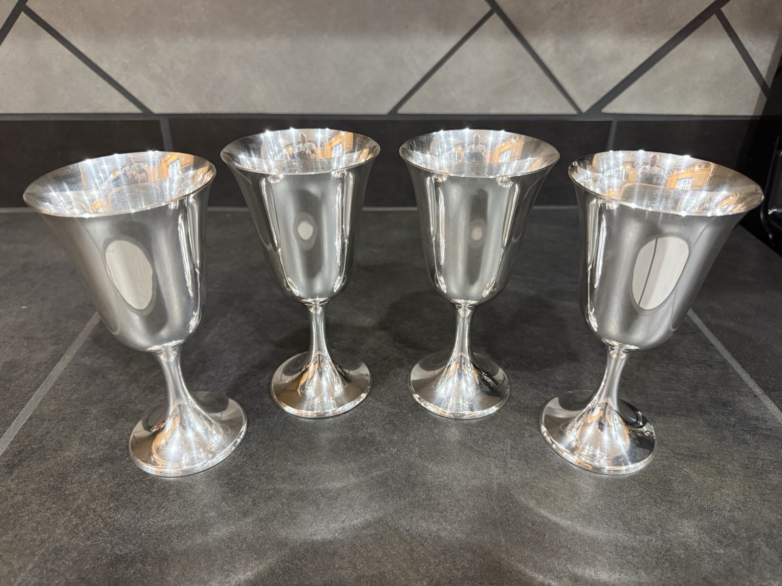 Gorham 272 Sterling Silver Goblet Set of 4 (760g) 25 Oz Silver