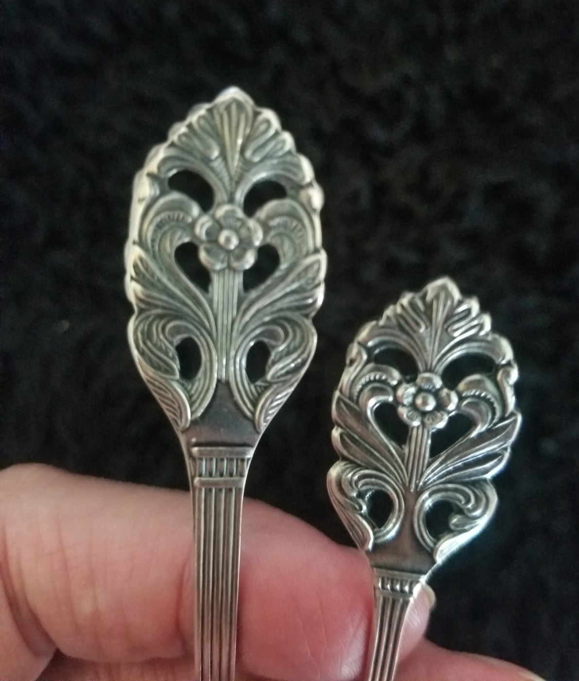 Vintage Swedish EPNS Silverplate Condiment Jam Spoons 4 1/2″