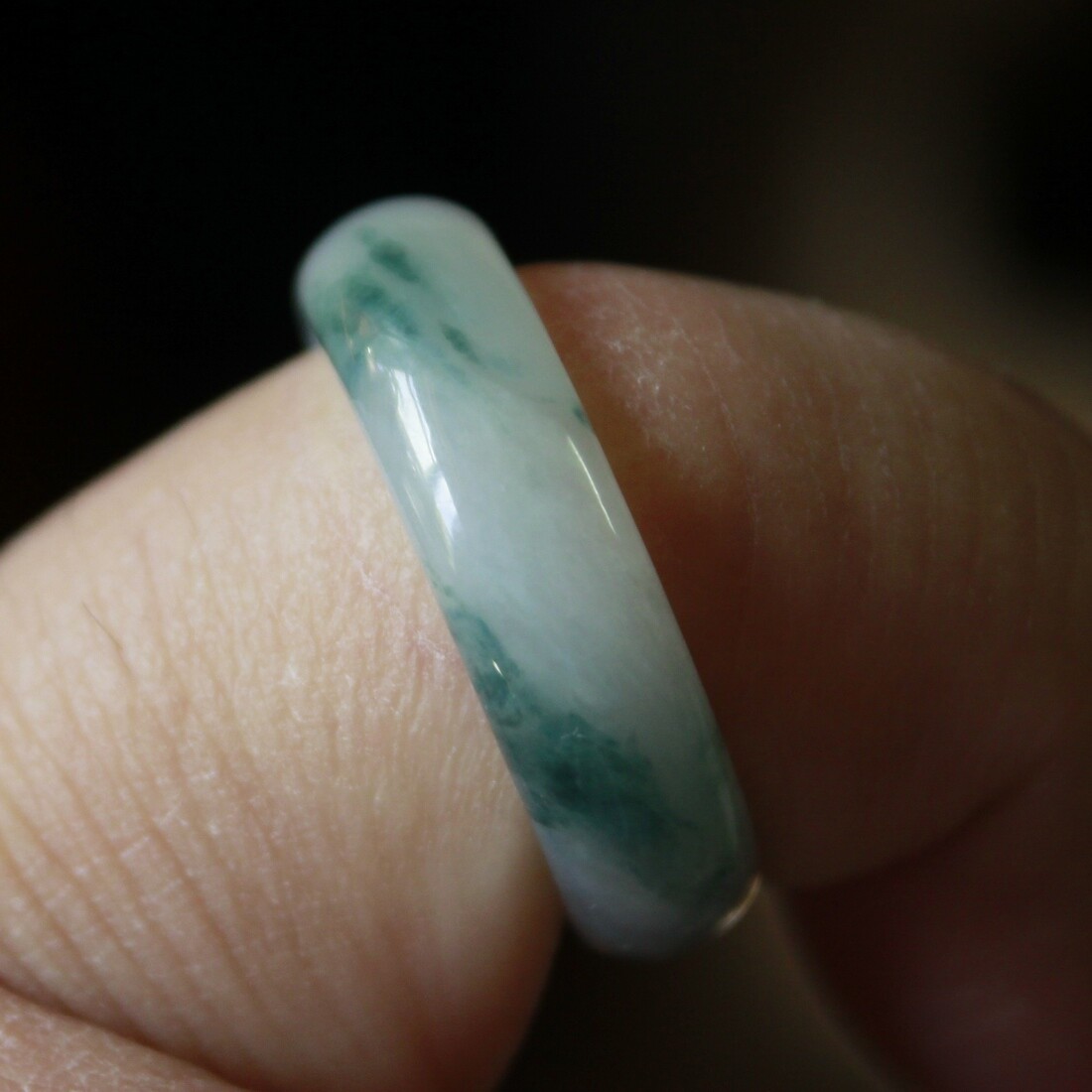 Size 9 1/4 CERTIFIED Natural Jade Grade A Beautiful Light Green Jadeite Ring