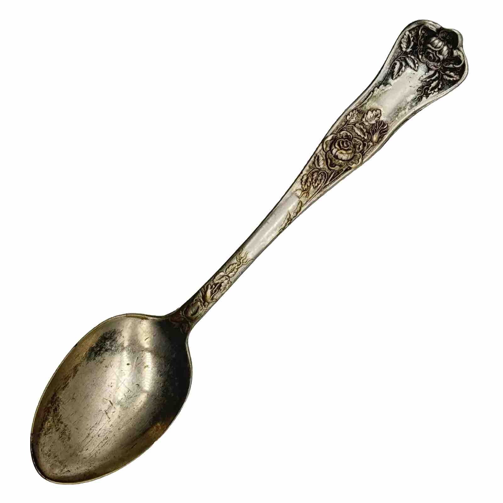 Antique 1905 Royal Plate Co Rosalie Silver Plated Spoon Small Demi Flatware 4.5”