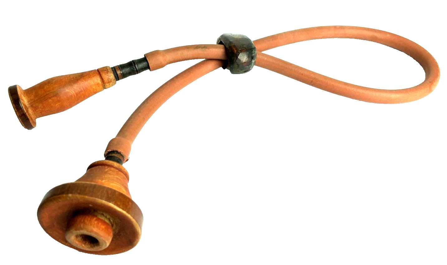 Antique Wooden Binaural Stethoscope Medical Instrument Early 20th Century Rare D