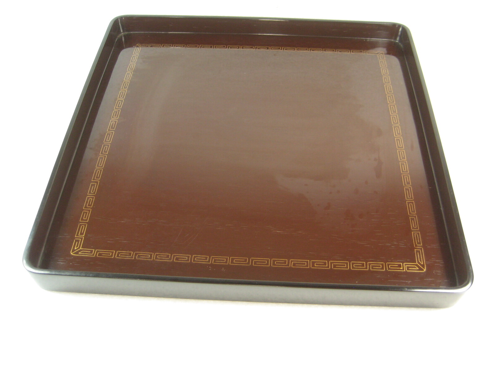 ANTIQUE SIGNED JAPANESE TAISHO ERA (c1915) WOOD & LACQUER OBON OZEN TRAY