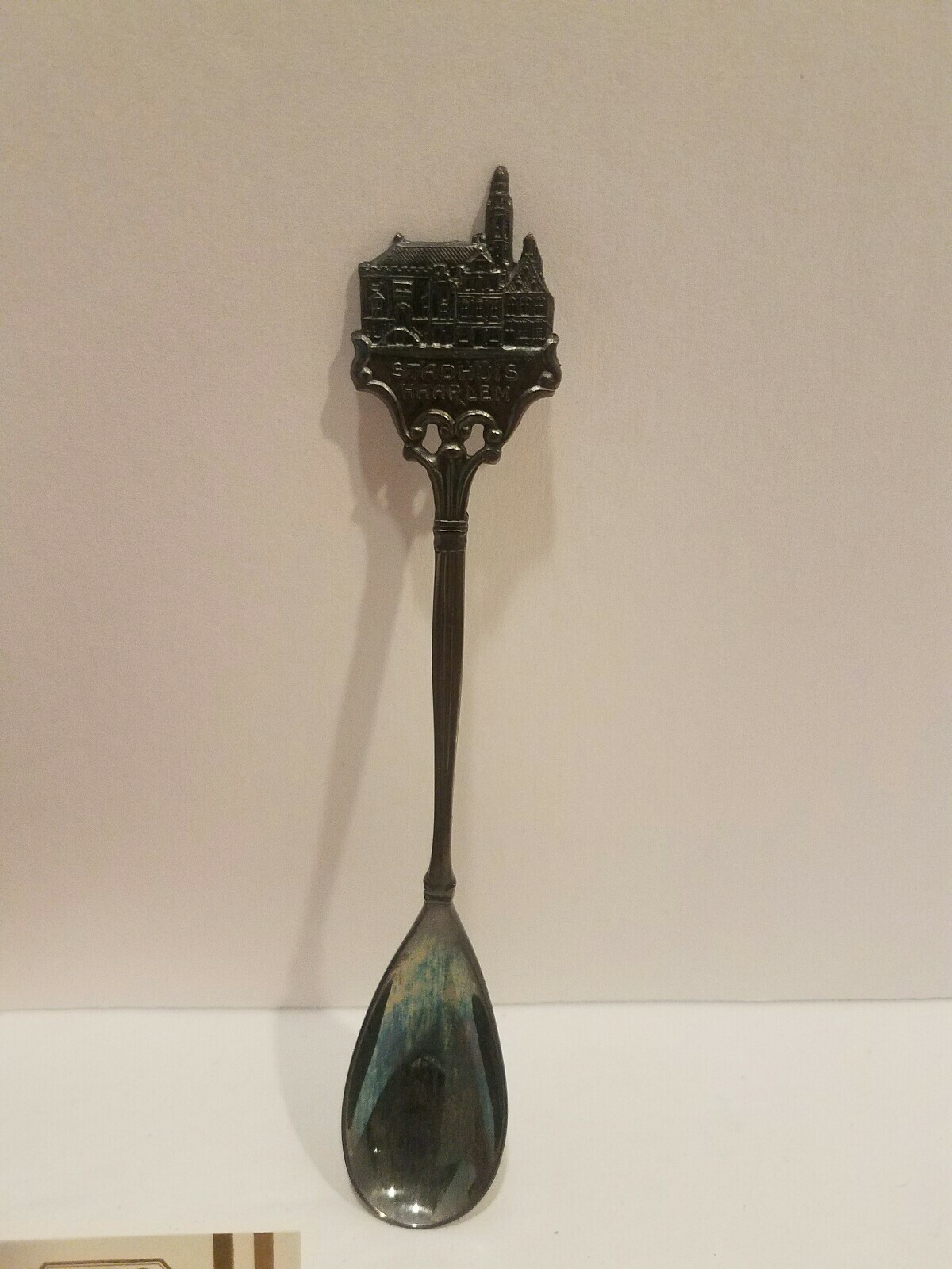 Gero zilvium 90 Silver Plate Spoon stadhius haarlem 5″ long with original box