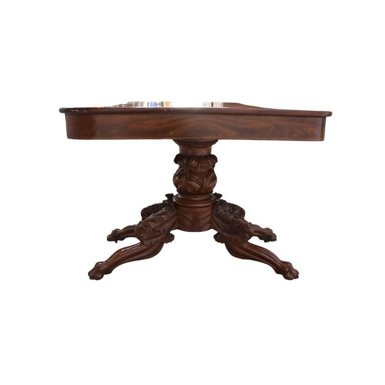Classical Quervelle Inspired Drop-Leaf & Claw Foot Mahogany Banquet Table c1840