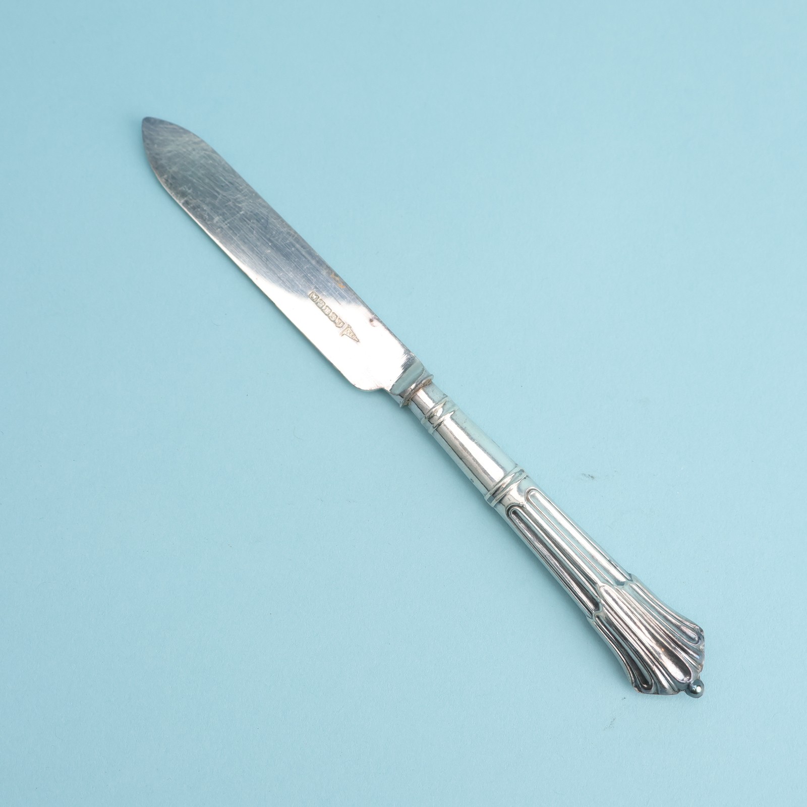 Albany by Walker & Hall c1914 Silverplate Cased Set 12 Fruit Knives No Monogram