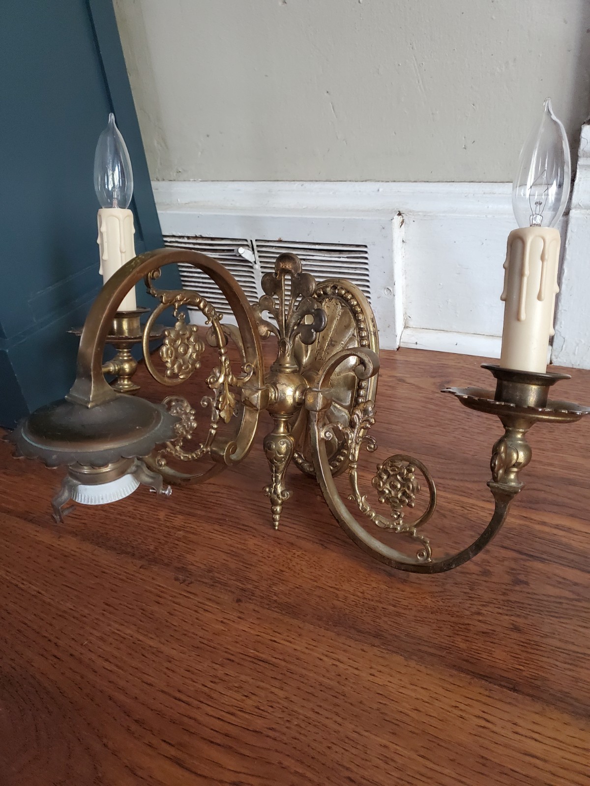 Antique Brass Candelabra Double/Triple Arm Style Wall Sconce