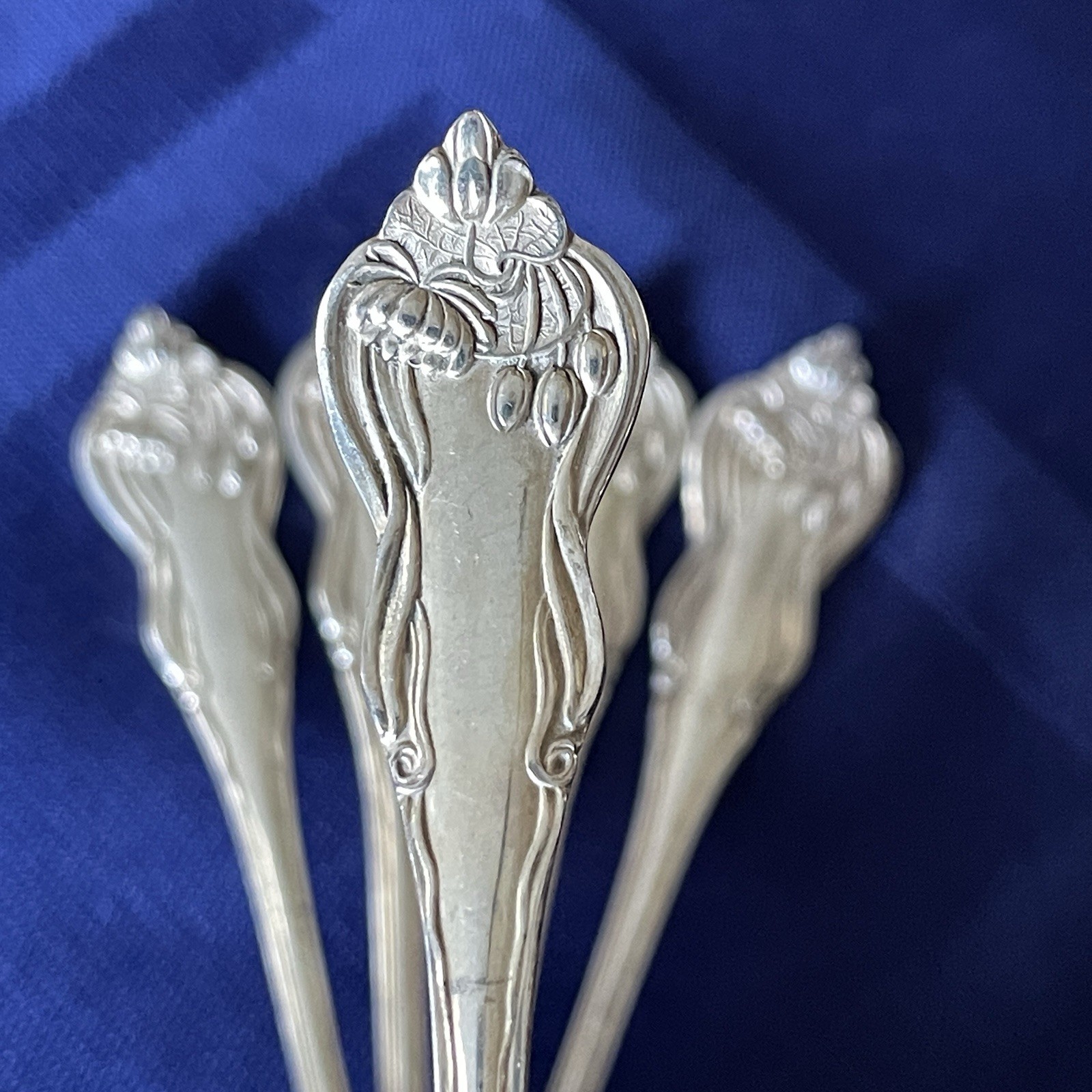 Nenuphar 5 Demitasse Spoons American Silver Co. Small Spoons