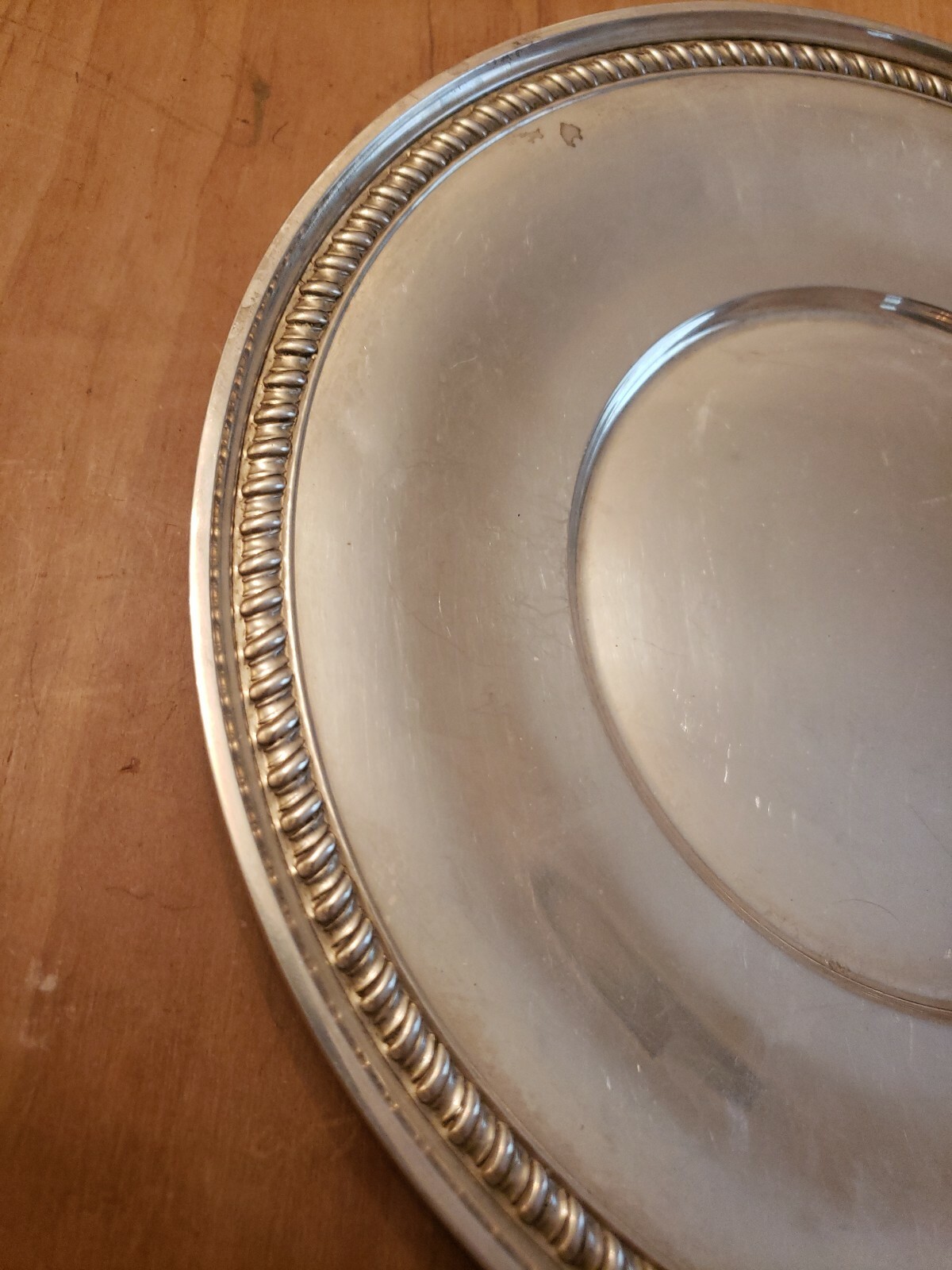 Rare Sterling Silver 10″ Large Serving Plate No MONO 246 GRAMS
