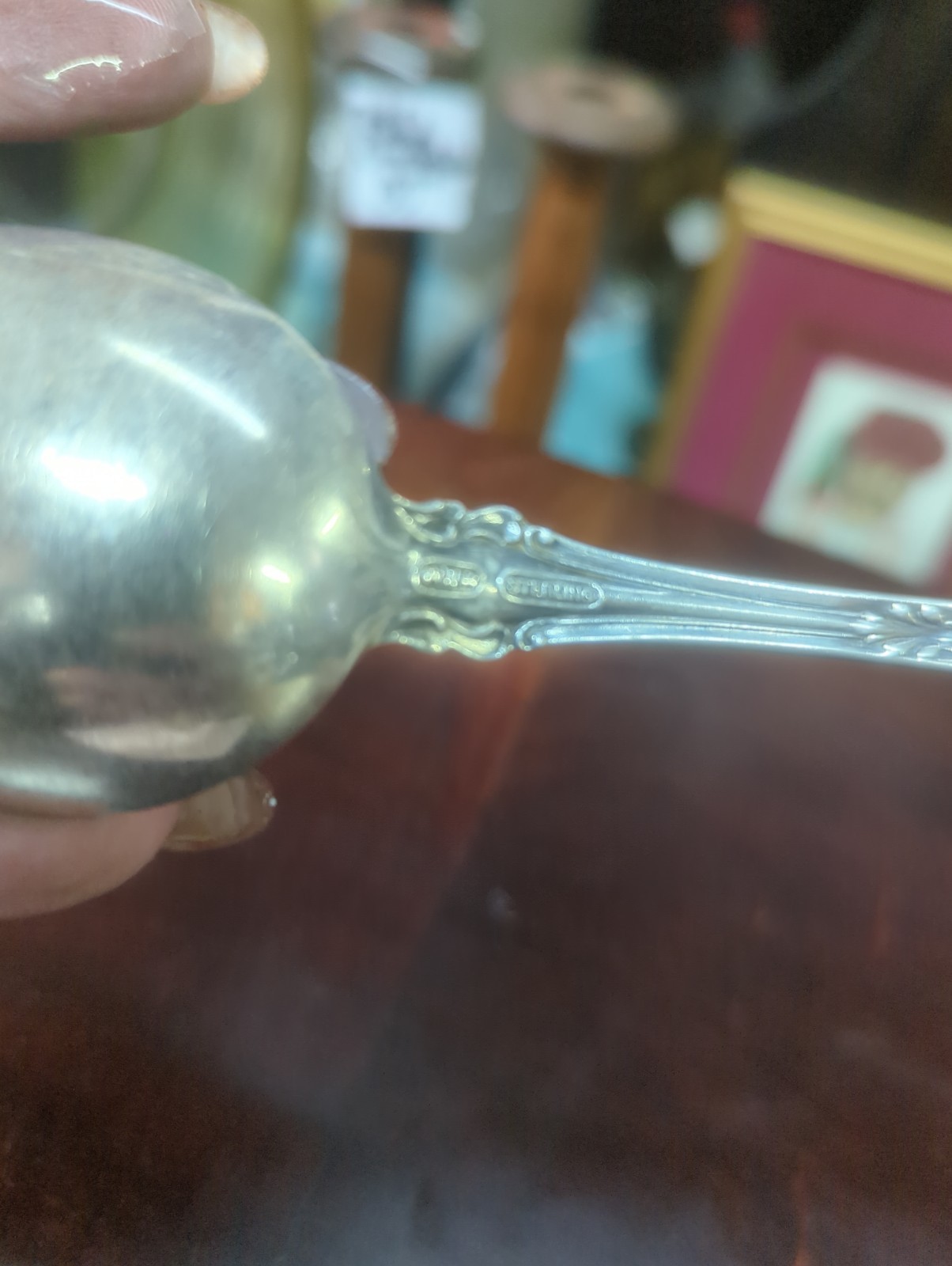 Wendell Sterling Silver Serving Spoon Lombardy Pattern