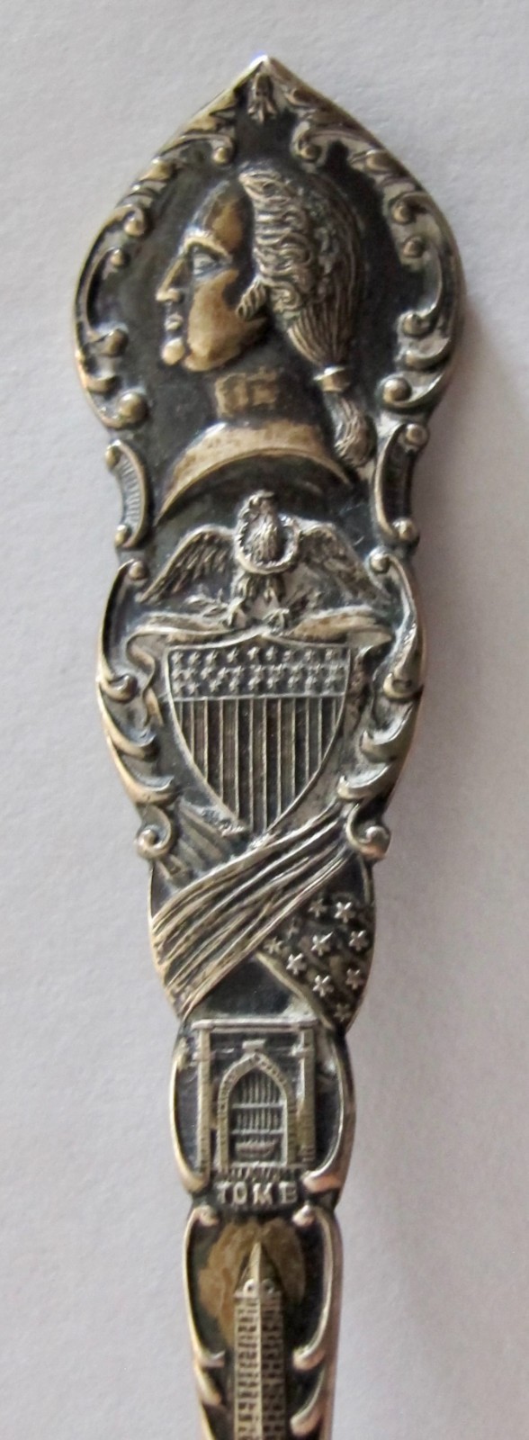 Antique Sterling Silver WASHINGTON D. C. & U. S. CAPITOL Bowl Souvenir Spoon
