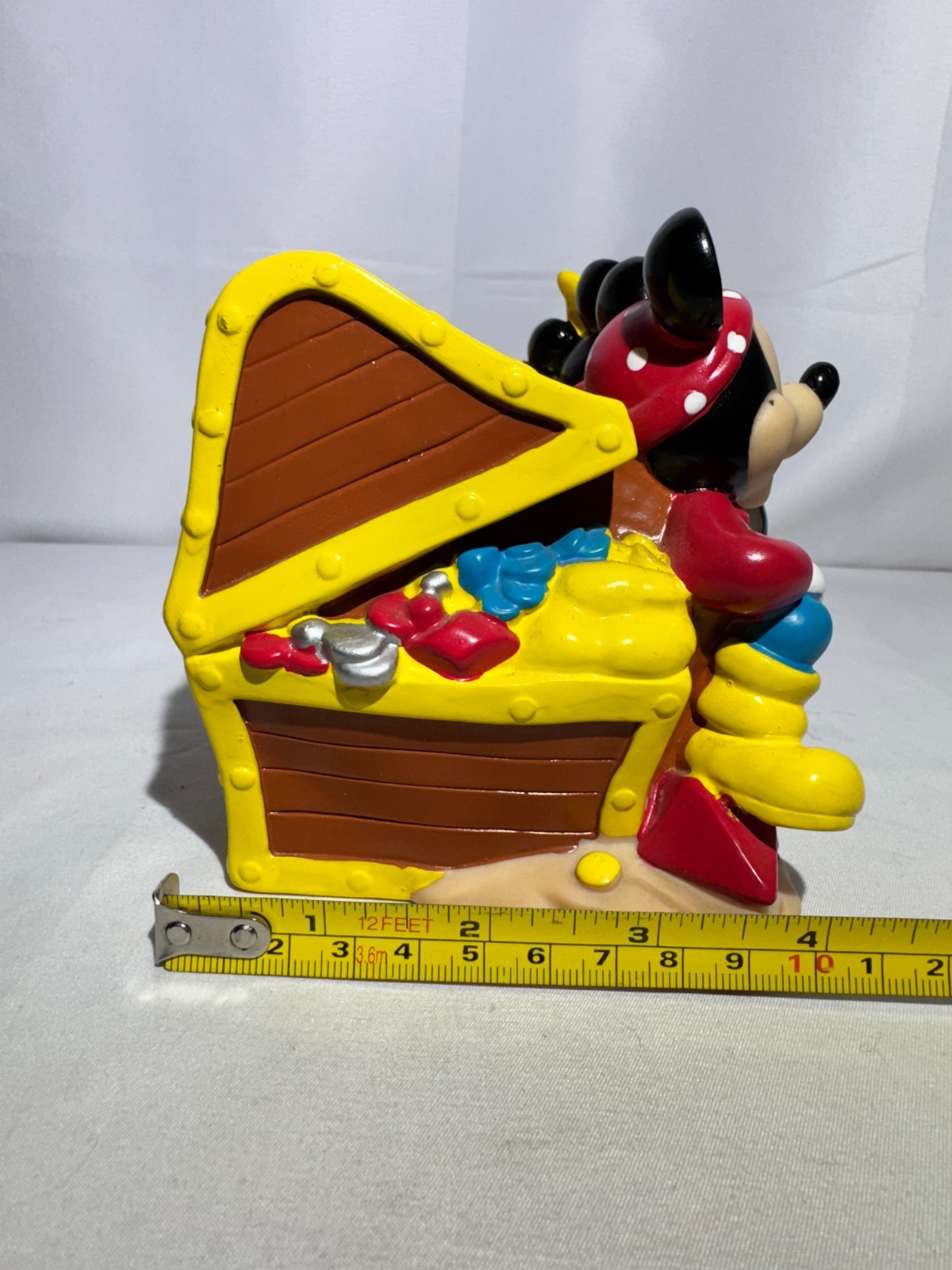 Disney Monogram International Mickey & Minnie Pirate Treasure Chest Coin Bank