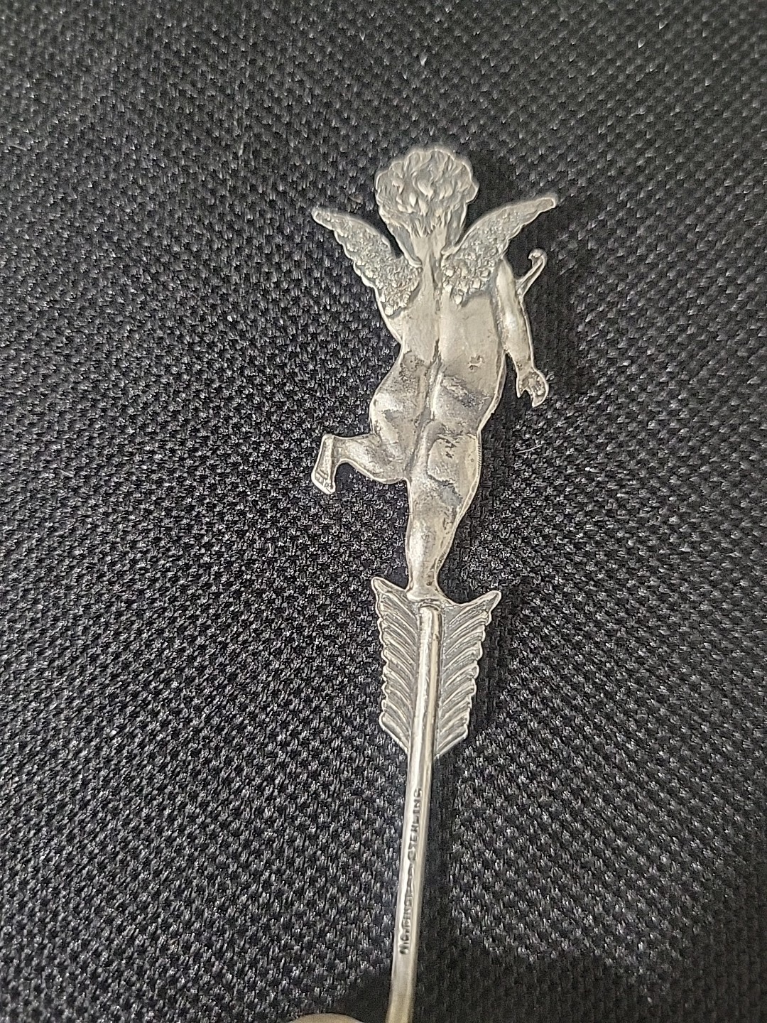 Rare Antique 1897 W. C. Finck & Co. Sterling Silver Souvenir Spoon Cupids Arrow