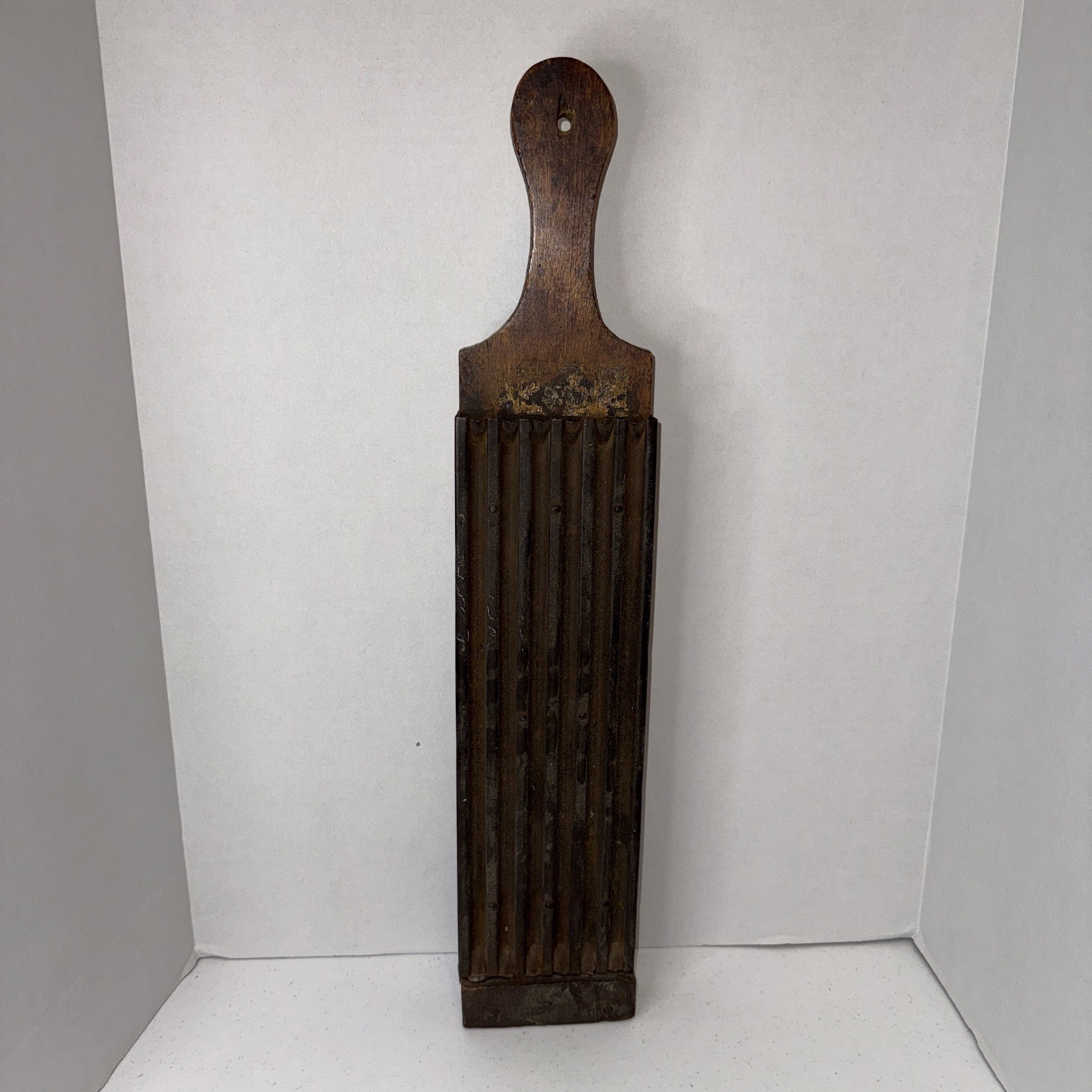 Antique Mangle Board — Hand Carved Ribbed Clothes Cleaning Tool? Rug Beater?👀