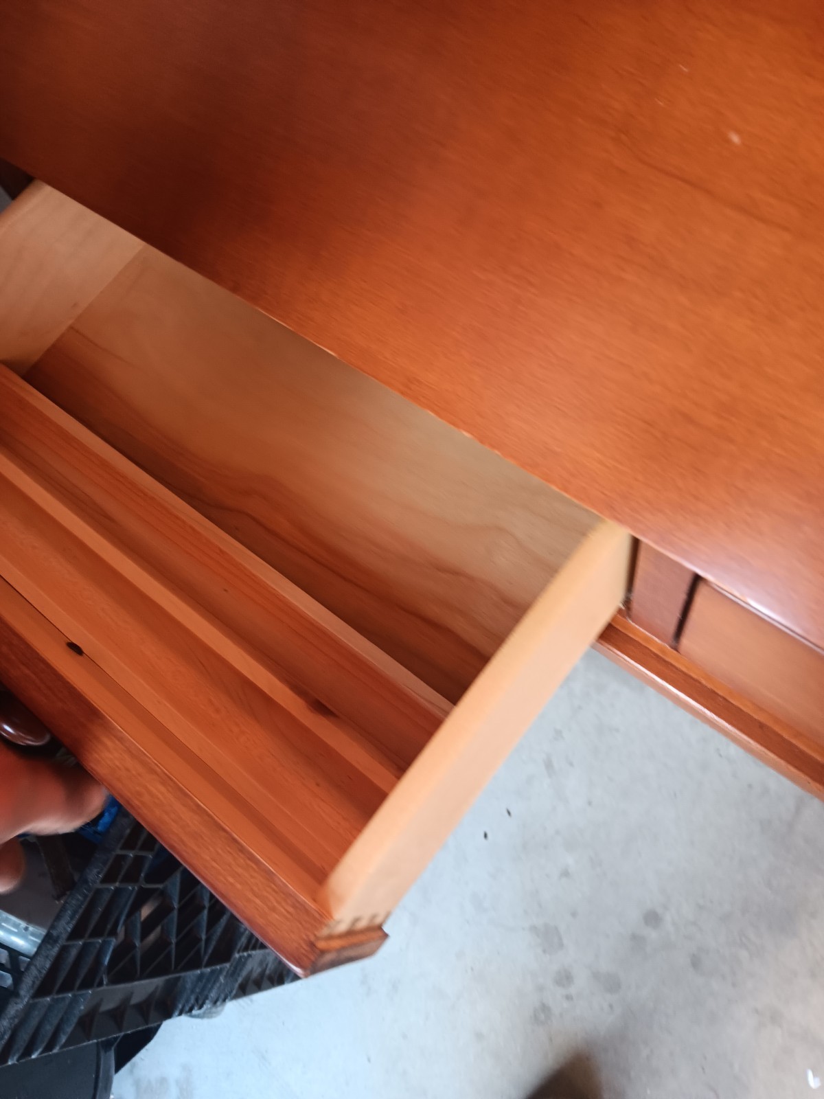 Ethan Allen Drop Secretary Desk & Top Hutch