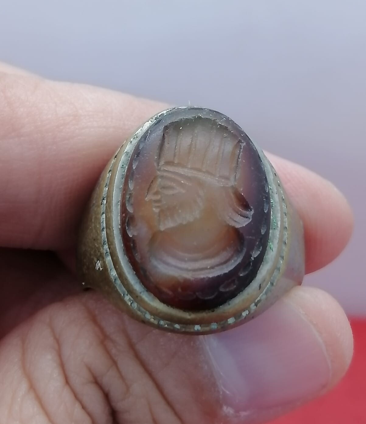 King of roman agate Roman antique stunning unique Ring