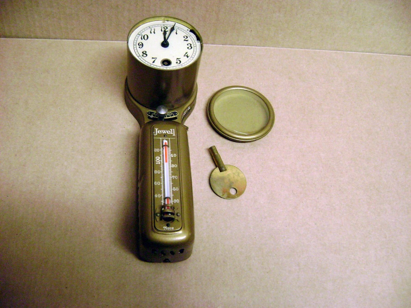JEWELL Clock Thermostat excellent condition with key