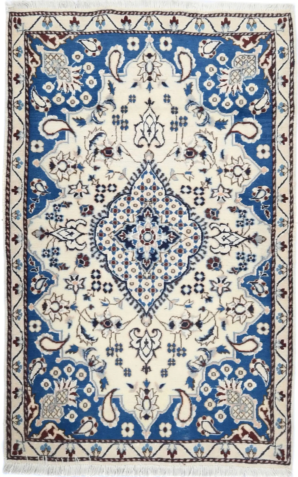 Classic Floral Handmade Vintage Oriental Rug Bedroom Bathroom Carpet 2’8X4’2 ft
