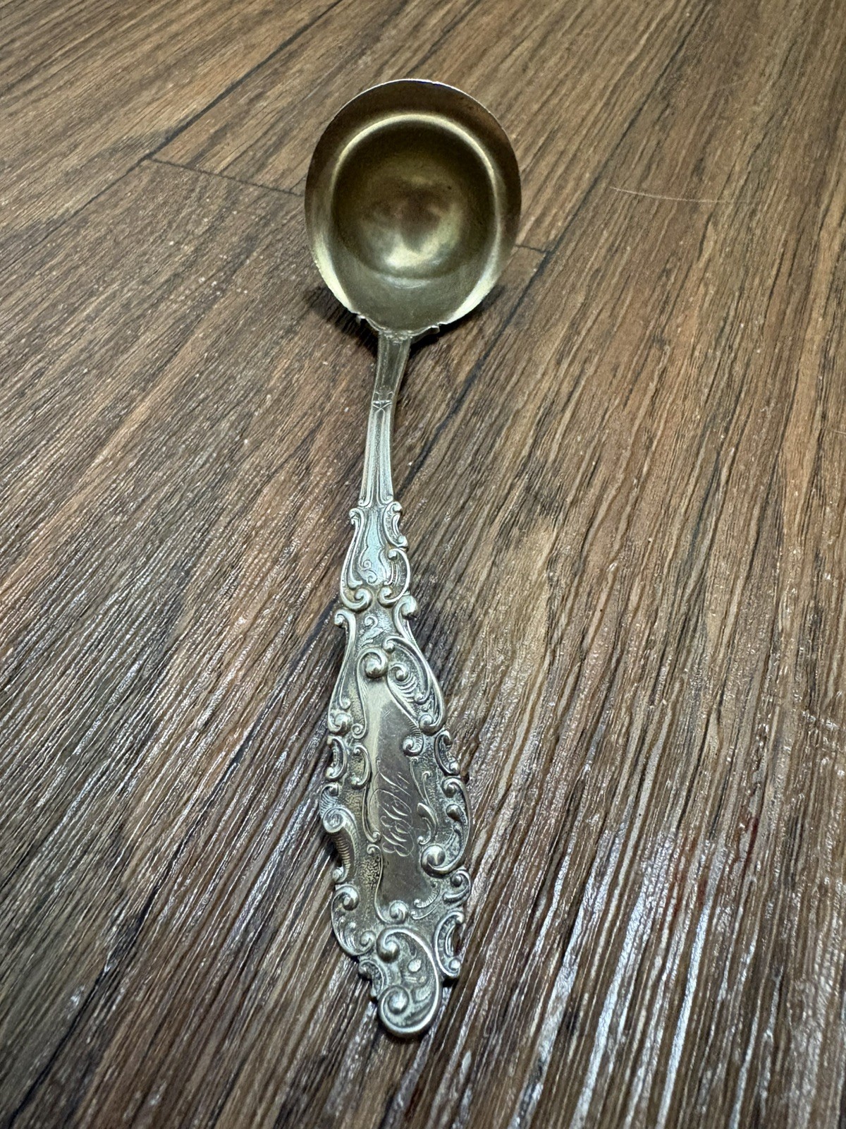 Gorham Style Sterling Silver Antique Ladel Ornate Rococo Pattern HBB 5in 24g